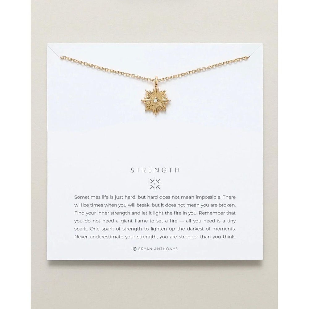 NWT & In Dustbag & Box Bryan Anthonys Strength Necklace in Gold / MSRP $64